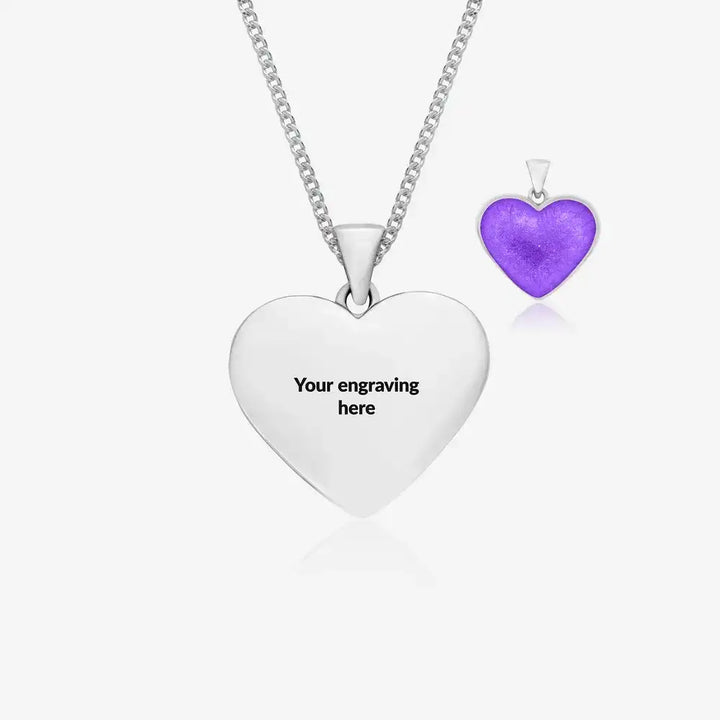 Silver Engraved Ashes Necklace | Ashes Pendant | Featherlings UK