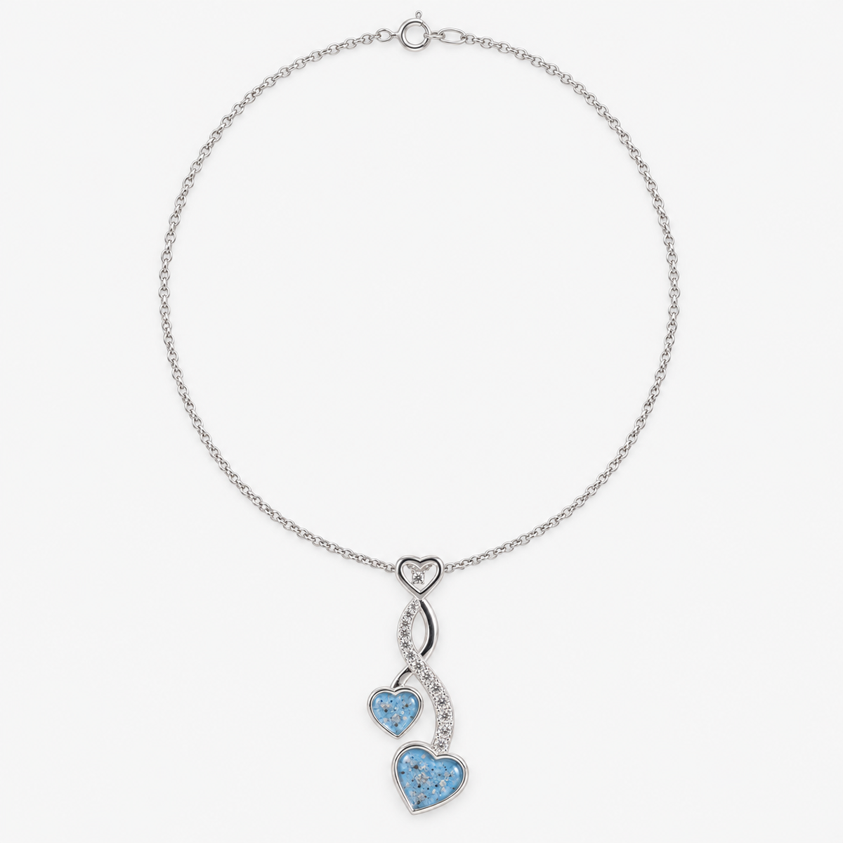 Entwined Hearts Ashes Necklace — chain