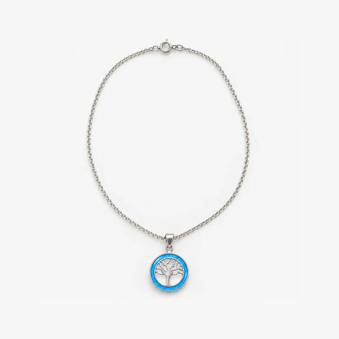 Tree of Life ashes necklace on a full sterling silver chain, illustrative preview