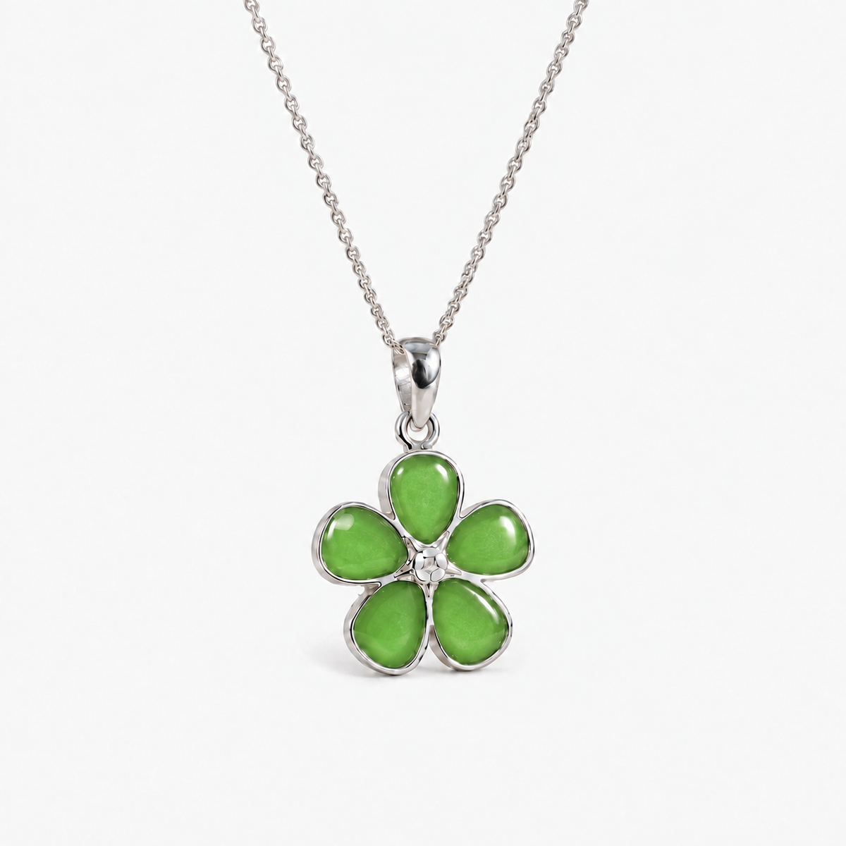 Forget-Me-Not Ashes Necklace – apple green – ashes hidden