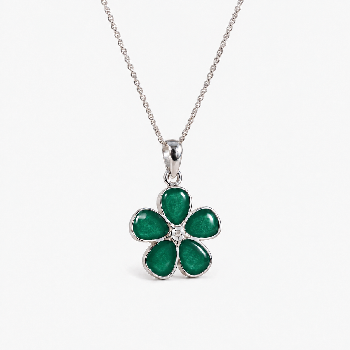 Forget-Me-Not Ashes Necklace – emerald – ashes hidden
