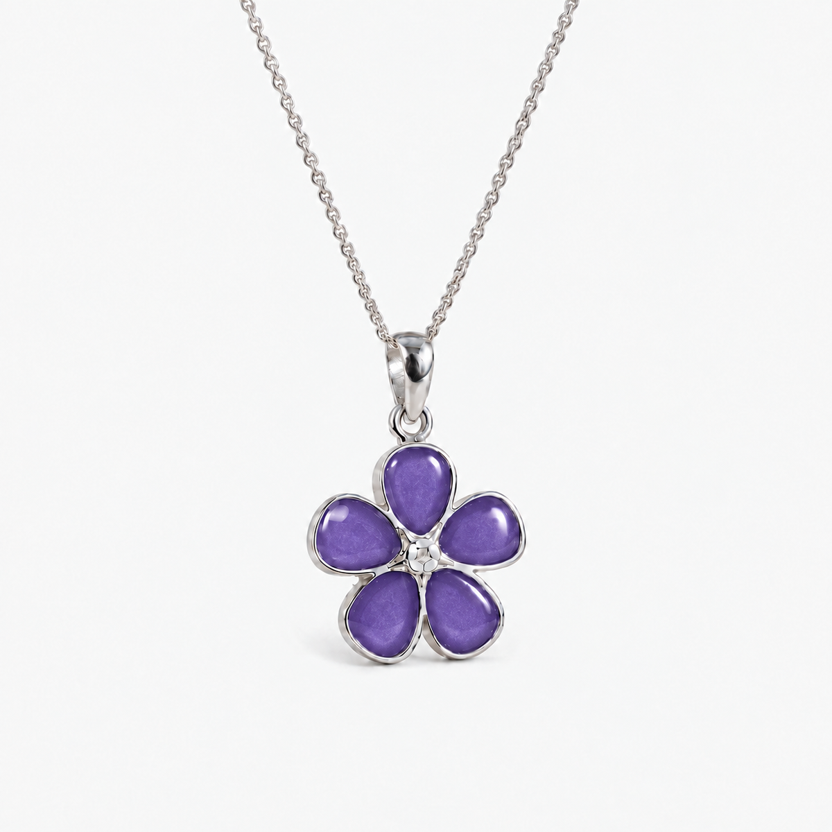 Forget-Me-Not Ashes Necklace – purple – ashes hidden