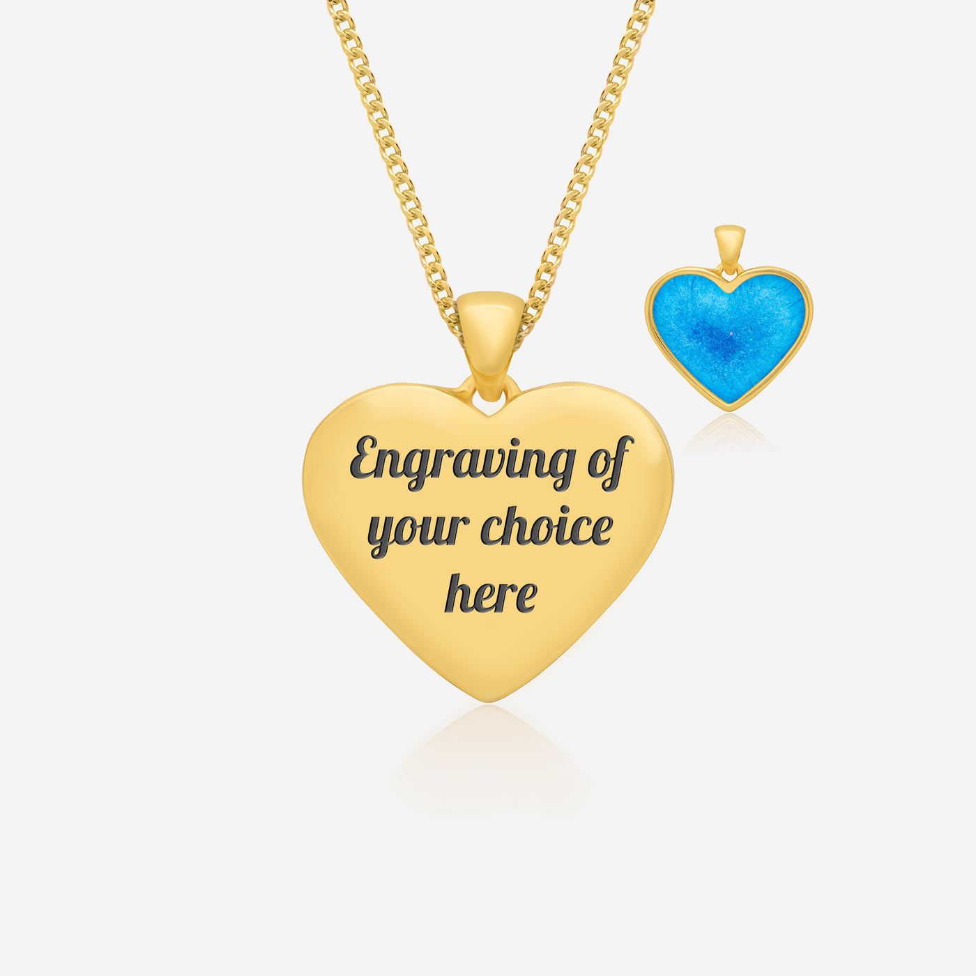 Gold Engraved Ashes Necklace | Ashes Pendant | Featherlings UK