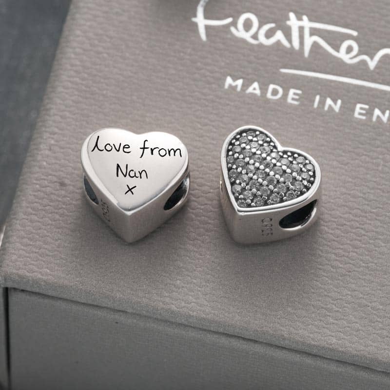 Handwriting Crystal Charm | Photo Charms | Featherlings UK