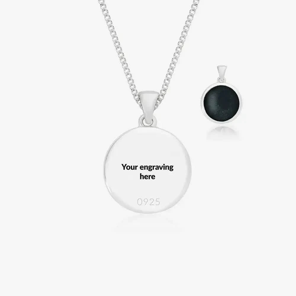 Large Round Ashes Necklace | Ashes Pendant | Featherlings UK