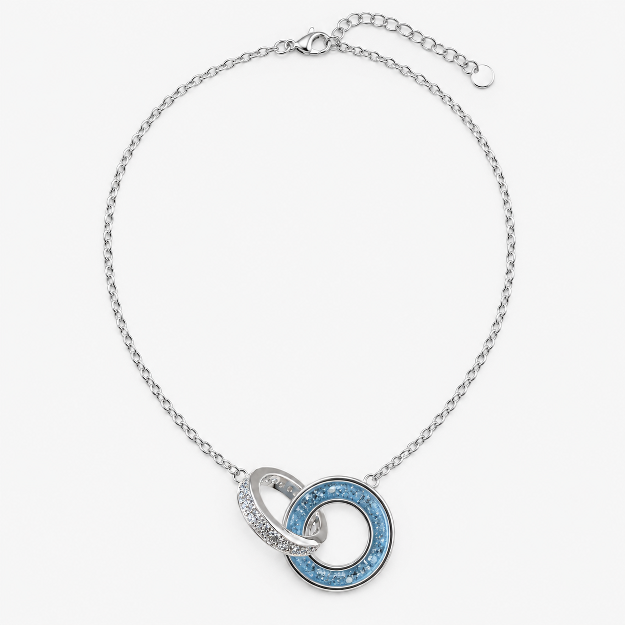 Linked Circles Ashes Necklace — chain