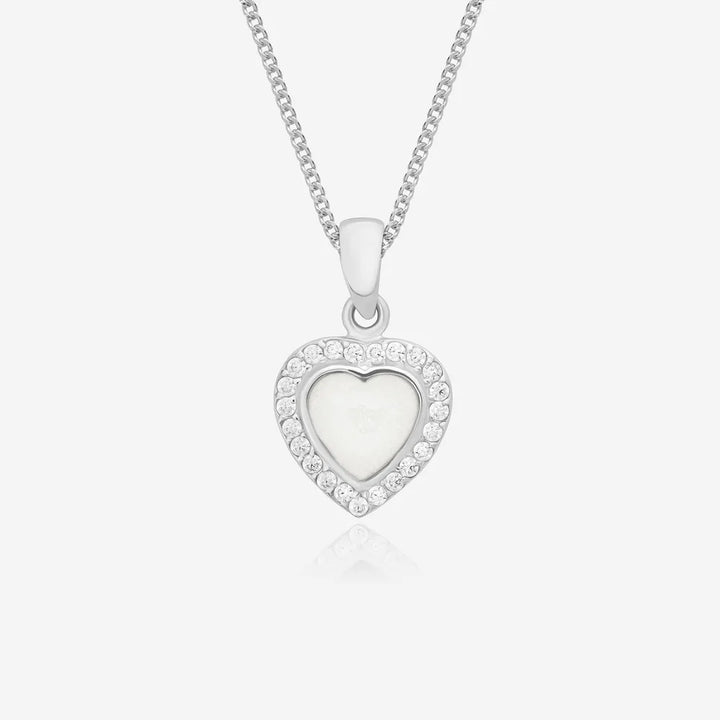 Love Heart Crystal Ashes Necklace | Ashes Pendant | Featherlings UK