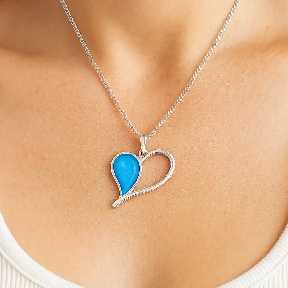 Heart Ashes Necklace | Ashes Pendant | Featherlings UK