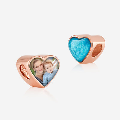 Rose Gold Photo Ashes Charm | Ashes Charms | Featherlings UK