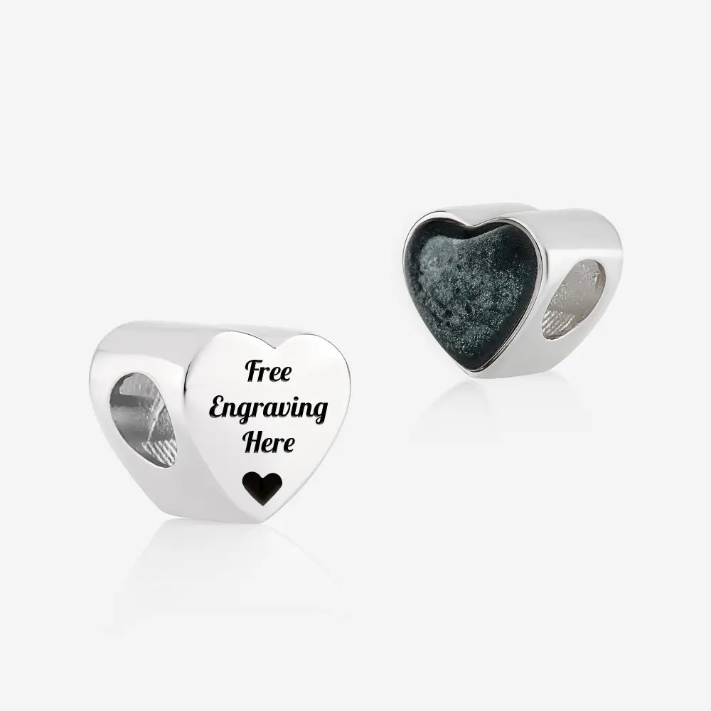 Engraved ashes heart charm | Ashes Charms | Featherlings UK