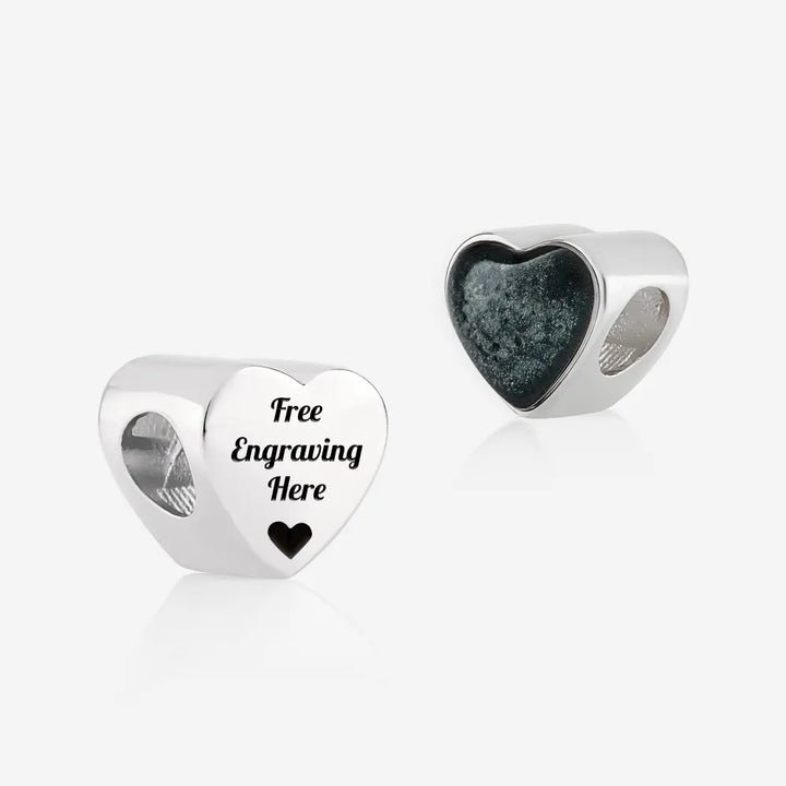 Engraved ashes heart charm | Ashes Charms | Featherlings UK