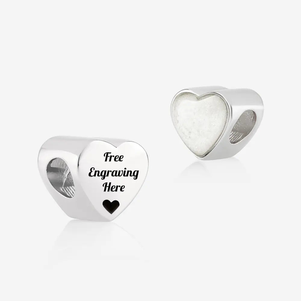 Engraved ashes heart charm | Ashes Charms | Featherlings UK