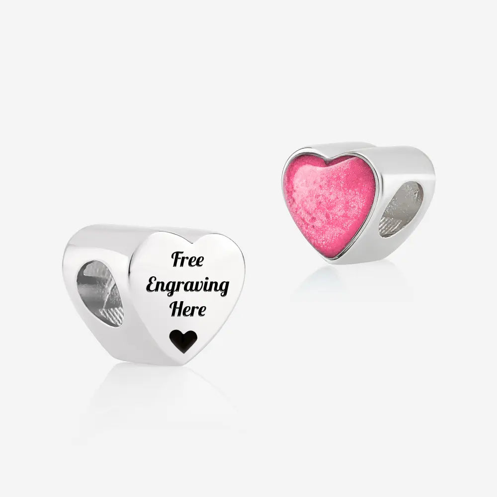 Engraved ashes heart charm | Ashes Charms | Featherlings UK
