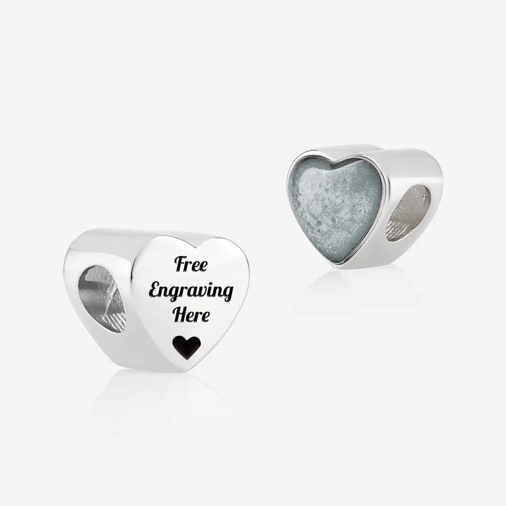Engraved ashes heart charm | Ashes Charms | Featherlings UK