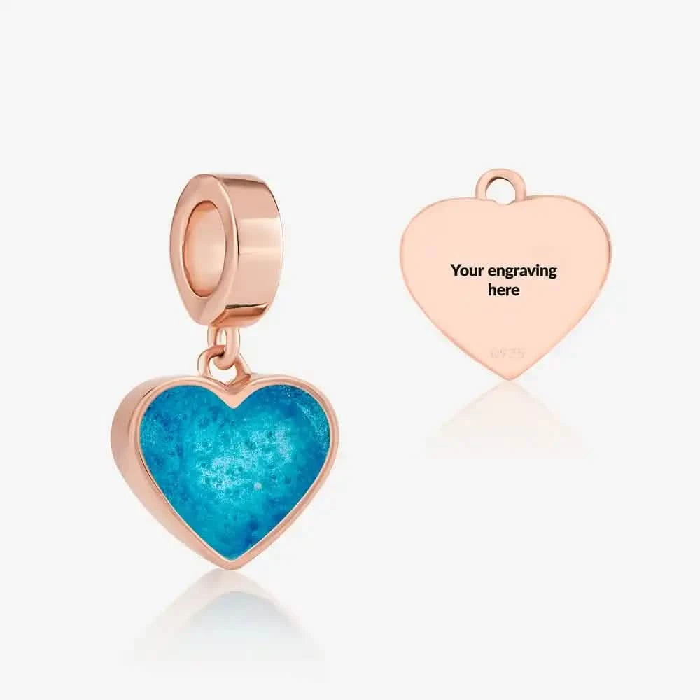 Rose Heart Dangle Ashes Charm | Ashes Charms | Featherlings UK