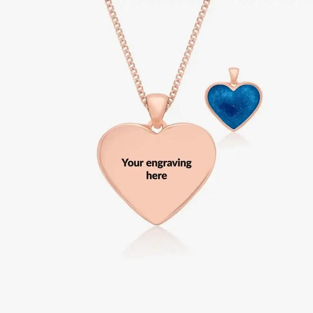 Rose Engraved Ashes Necklace | Ashes Pendant | Featherlings UK