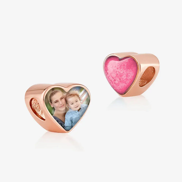 Rose Gold Photo Ashes Charm | Ashes Charms | Featherlings UK