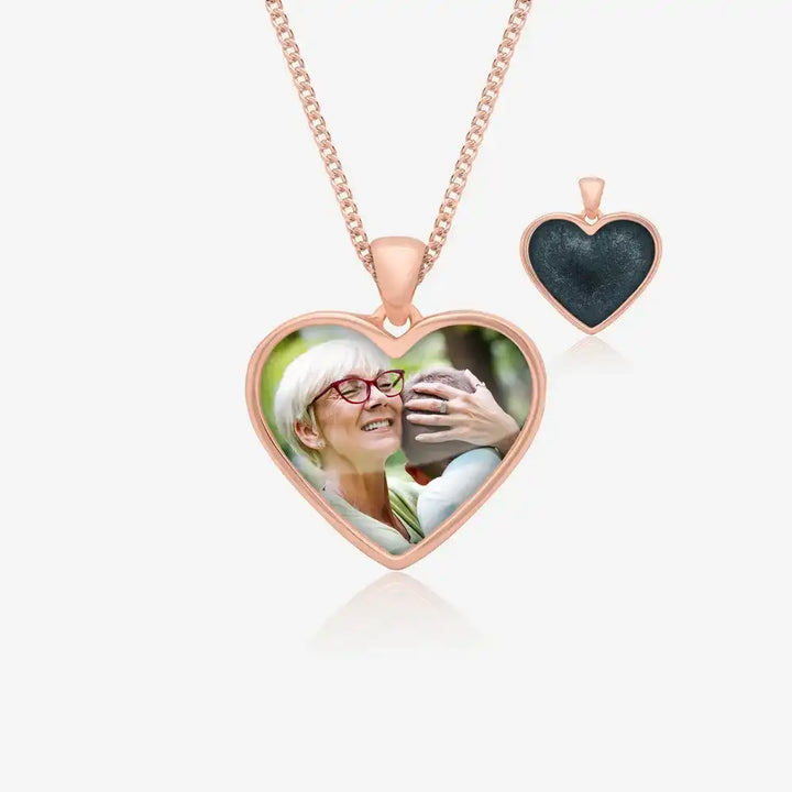 Rose Photo Ashes Necklace | Ashes Pendant | Featherlings UK