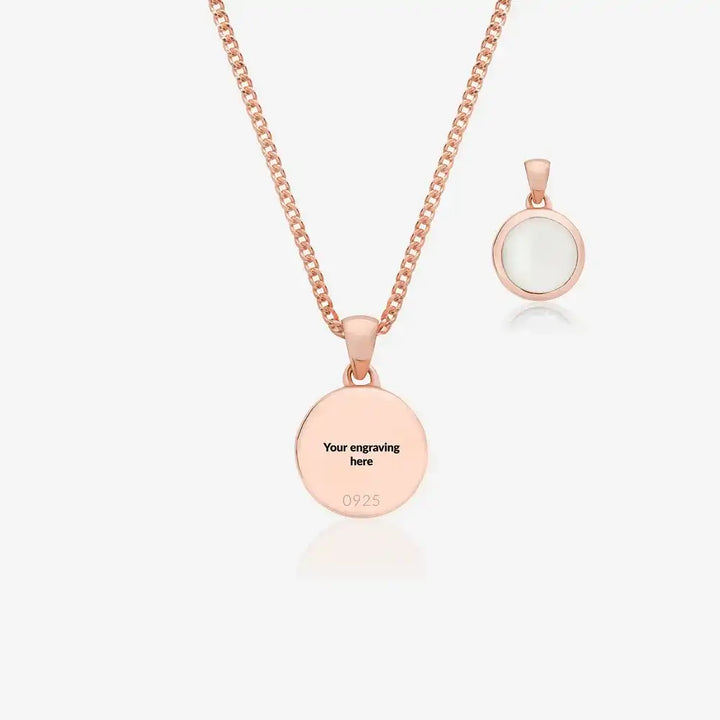 Round Rose Ashes Necklace | Ashes Pendant | Featherlings UK
