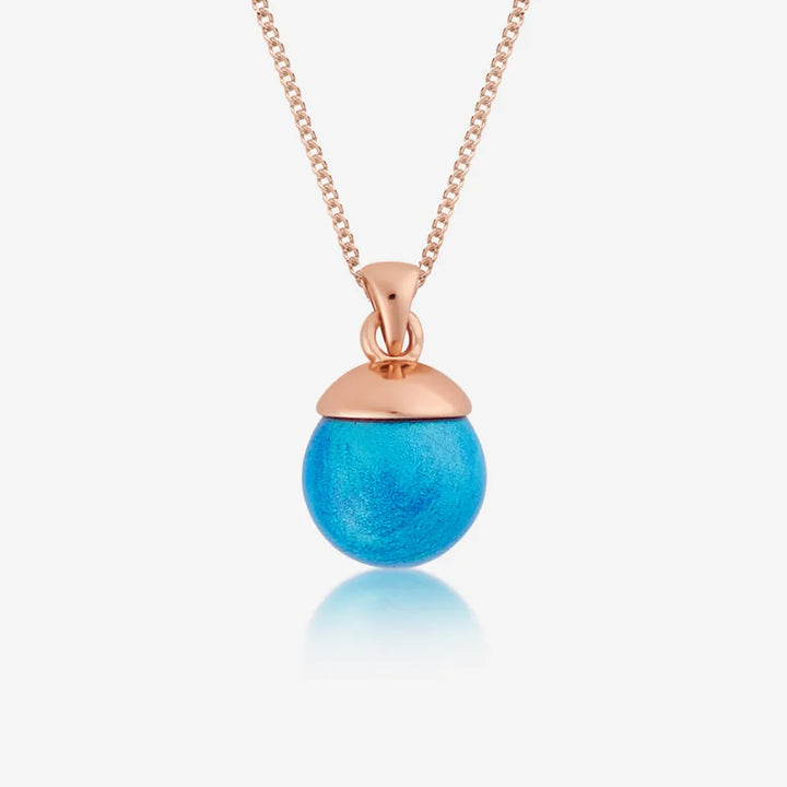 Rose Gold Sphere Ashes Necklace | Ashes Pendant | Featherlings UK