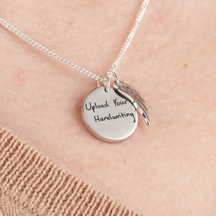 Round Handwriting Necklace | Handwriting | Featherlings UK