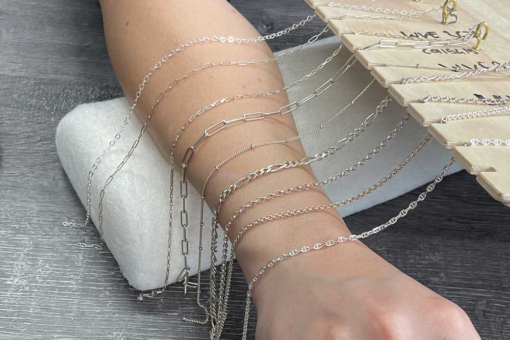 Silver chains for permanent jewellery in Portsmouth
