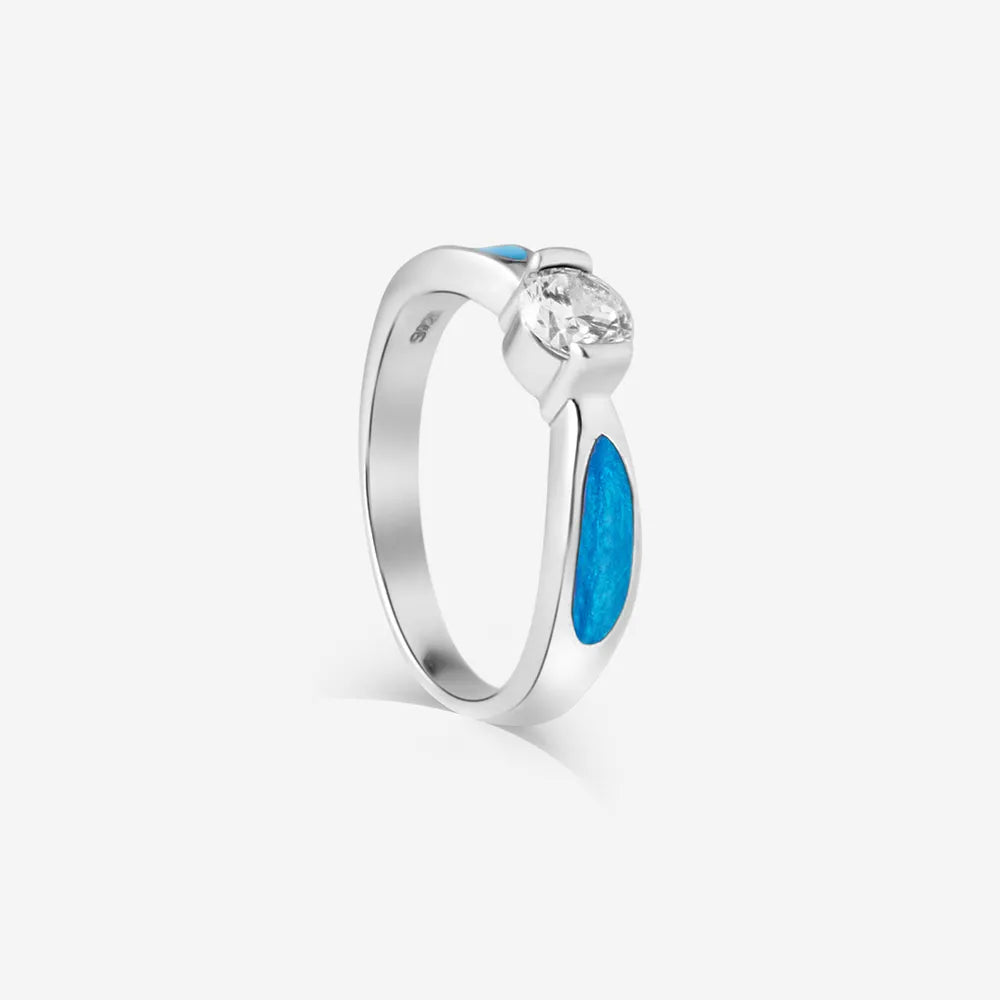 Solitaire Ashes Ring | Ashes Rings | Featherlings UK