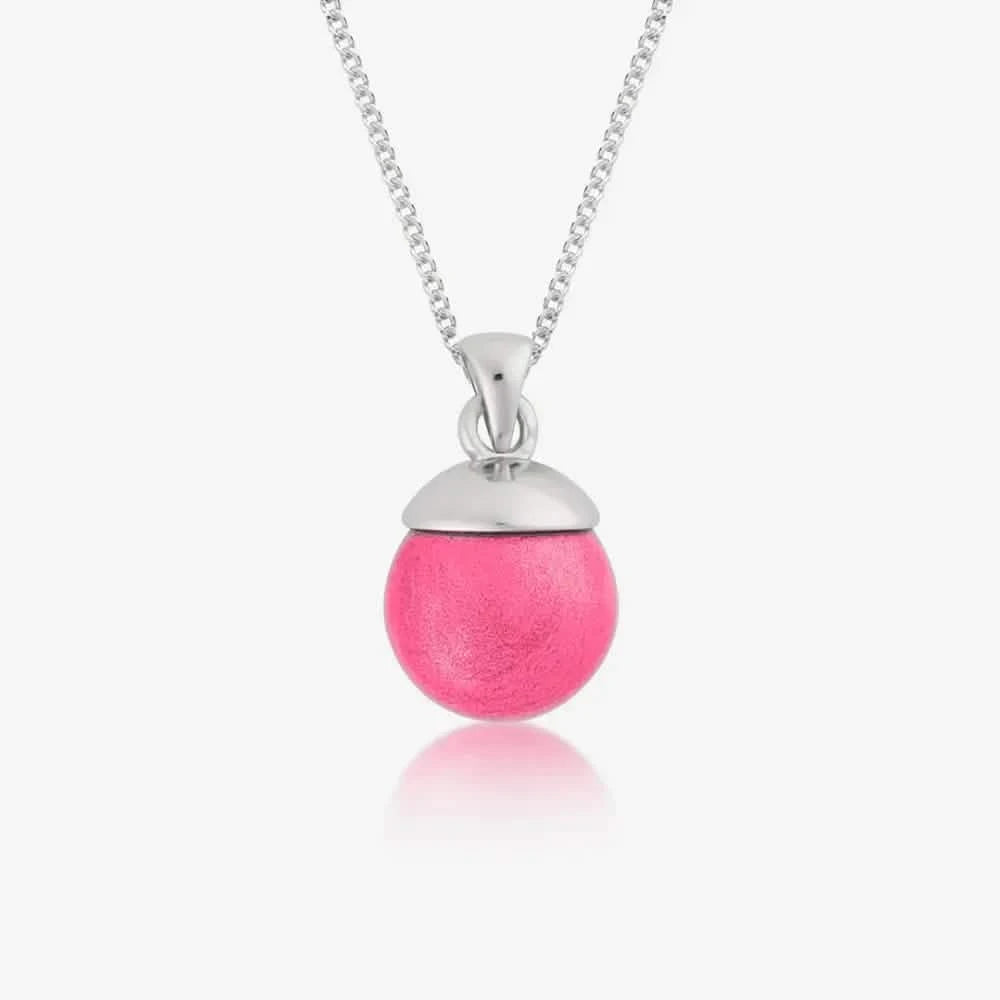 Silver Sphere Ashes Necklace | Ashes Pendant | Featherlings UK