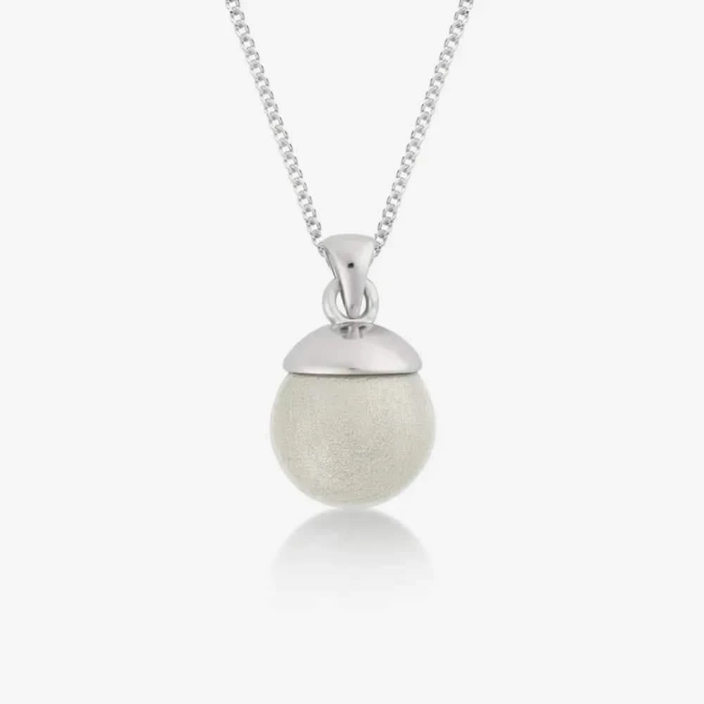 Silver Sphere Ashes Necklace | Ashes Pendant | Featherlings UK