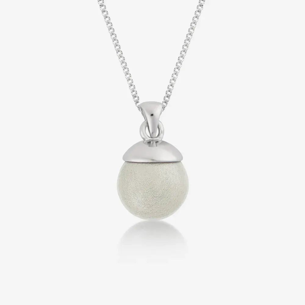Silver Sphere Ashes Necklace | Ashes Pendant | Featherlings UK