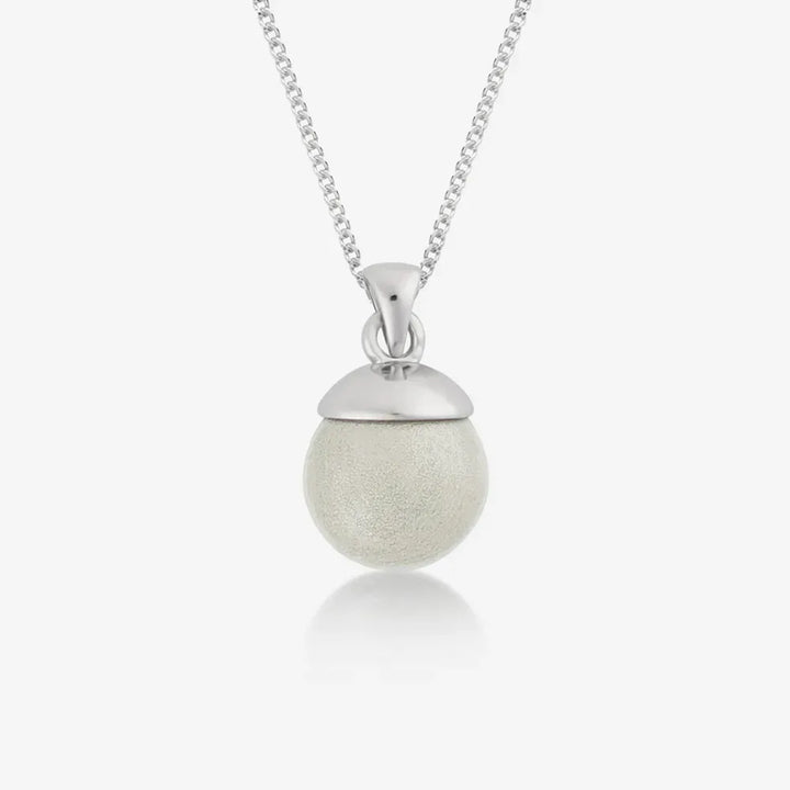 Silver Sphere Ashes Necklace | Ashes Pendant | Featherlings UK
