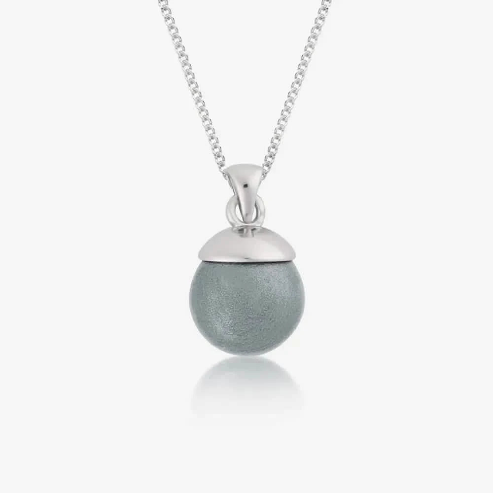 Silver Sphere Ashes Necklace | Ashes Pendant | Featherlings UK
