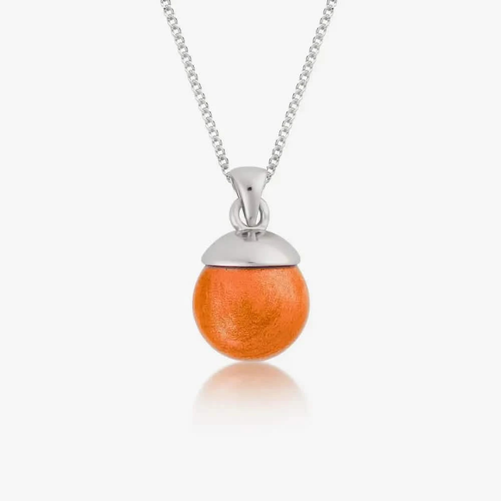 Silver Sphere Ashes Necklace | Ashes Pendant | Featherlings UK