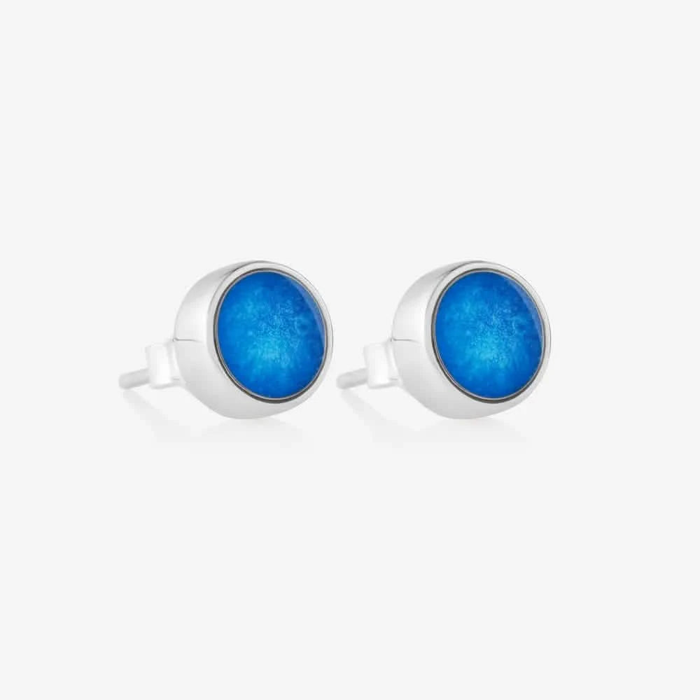 Round Stud Ashes Earrings | Ashes Charms | Featherlings UK