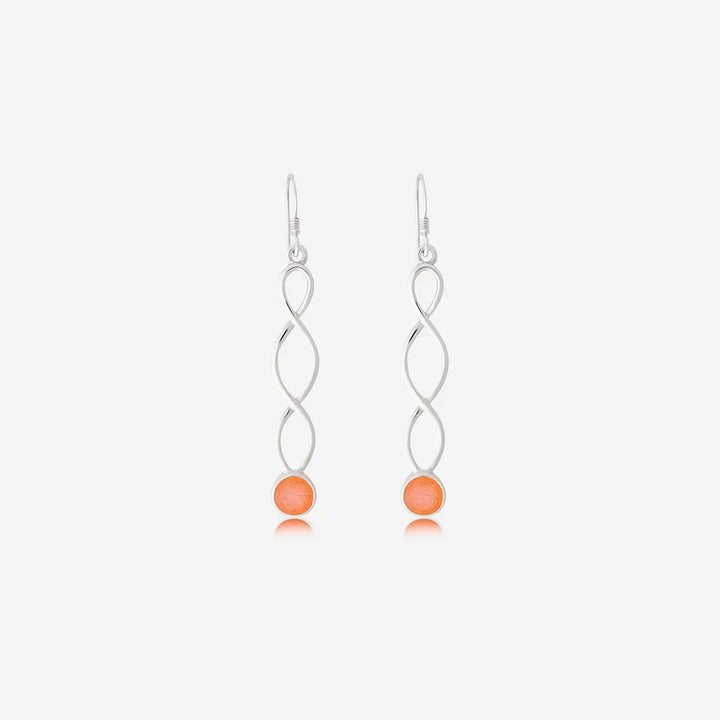 Long Twirl Ashes Earrings | Ashes Charms | Featherlings UK