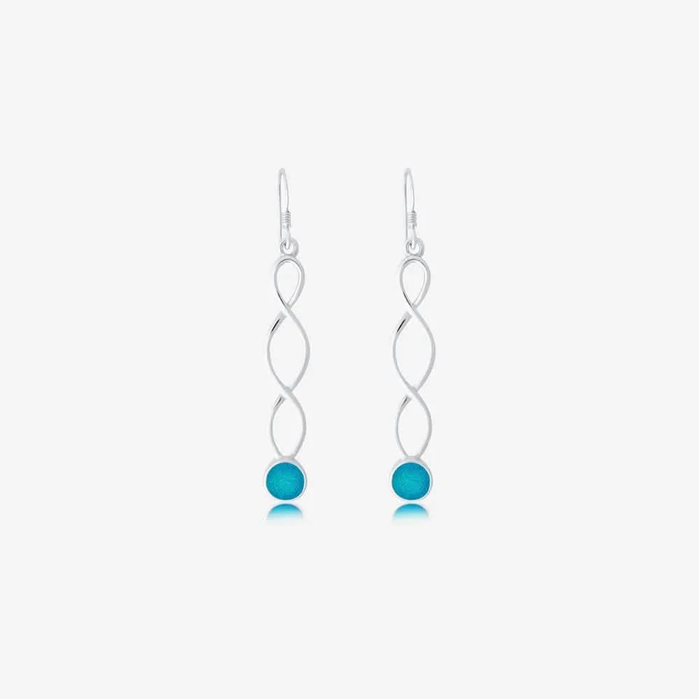 Long Twirl Ashes Earrings | Ashes Charms | Featherlings UK