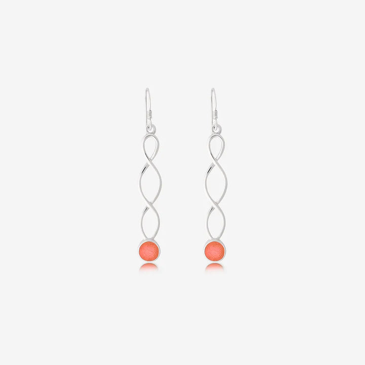 Long Twirl Ashes Earrings | Ashes Charms | Featherlings UK