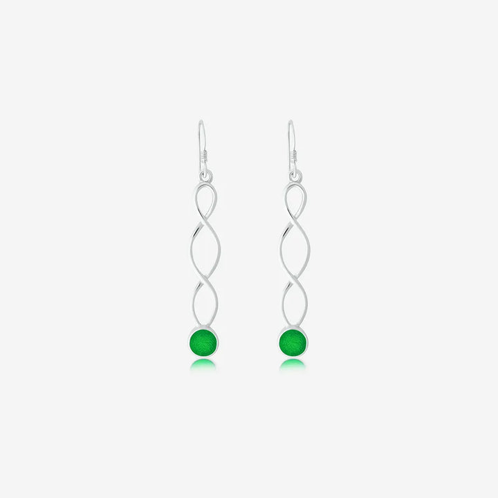 Long Twirl Ashes Earrings | Ashes Charms | Featherlings UK