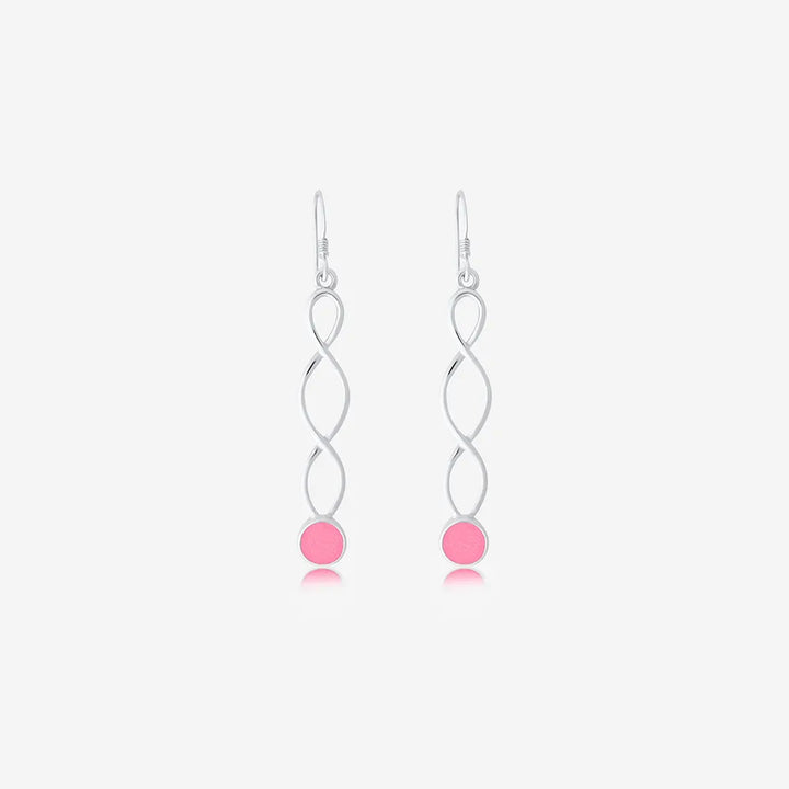 Long Twirl Ashes Earrings | Ashes Charms | Featherlings UK