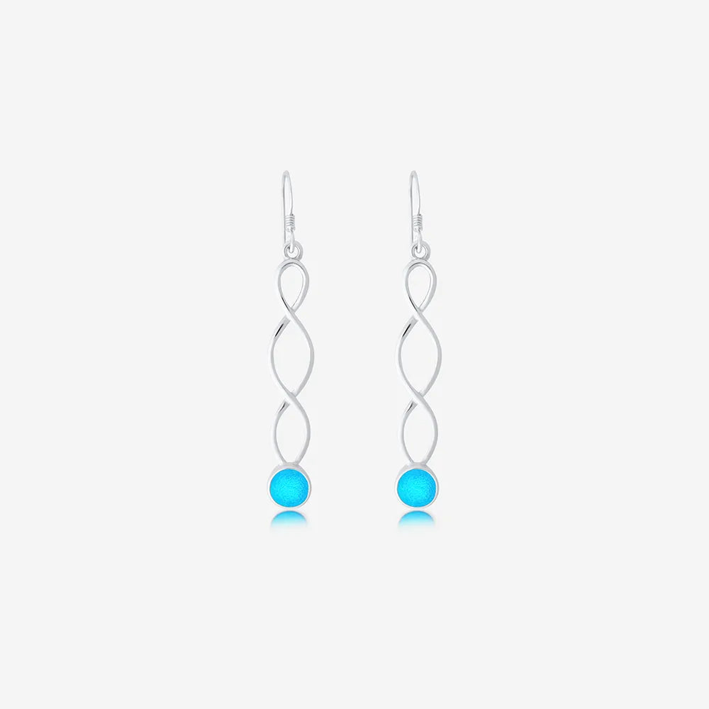 Long Twirl Ashes Earrings | Ashes Charms | Featherlings UK