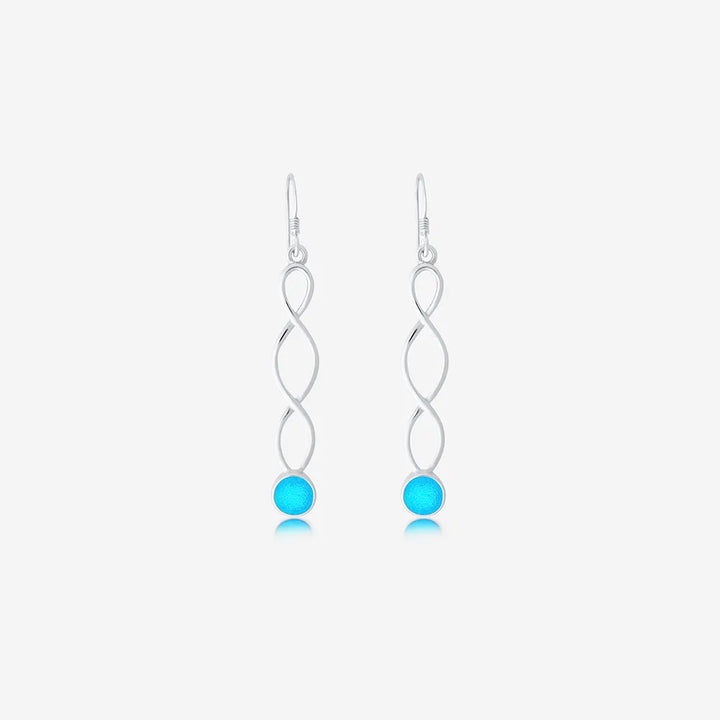 Long Twirl Ashes Earrings | Ashes Charms | Featherlings UK
