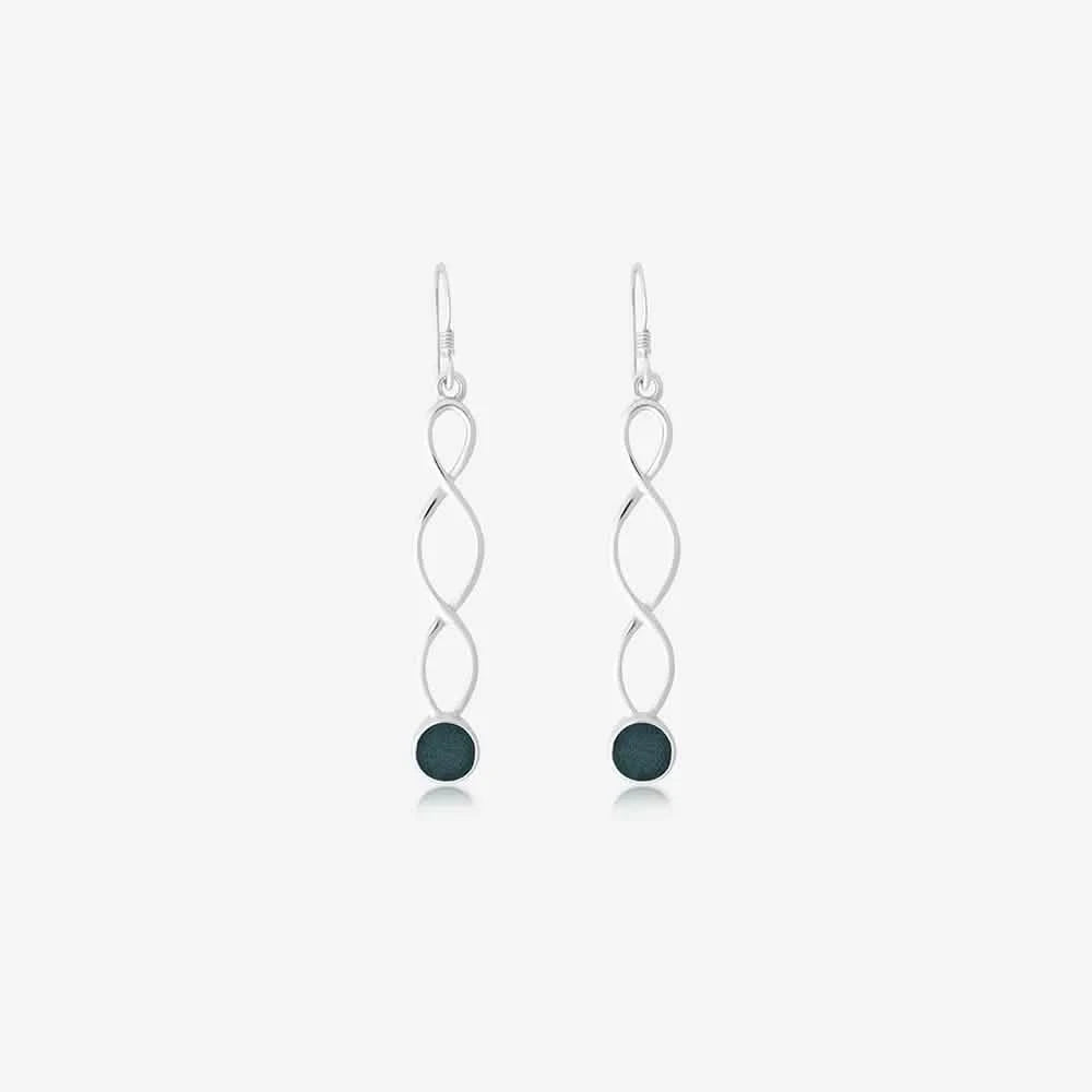Long Twirl Ashes Earrings | Ashes Charms | Featherlings UK