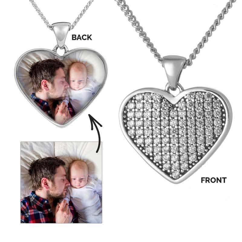 Crystal Clear Photo Necklace | Photo Locket | Featherlings UK