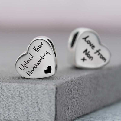 Handwriting Ashes Heart Charm | Ashes Charms | Featherlings UK