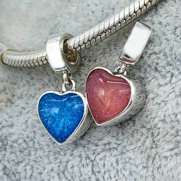 Heart Dangle Ashes Charm | Ashes Charms | Featherlings UK