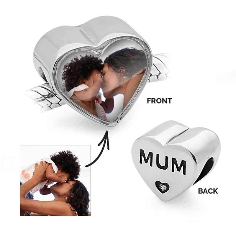 Mum Heart Photo Charm | Photo Charms | Featherlings UK