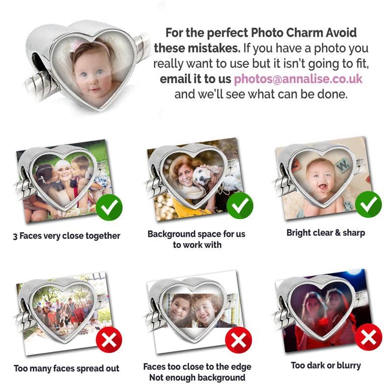 Grandad Heart Photo Charm | Photo Charms | Featherlings UK