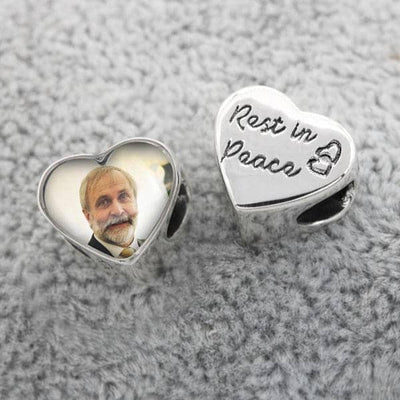 Rest in Peace Heart Photo Charm | Photo Charms | Featherlings UK