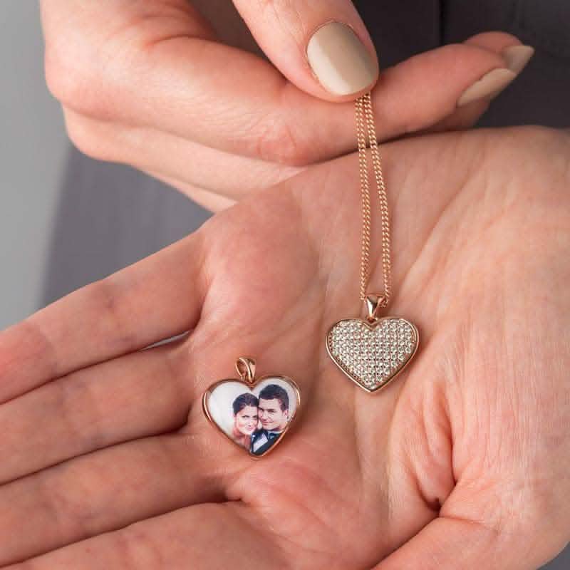 Rose Gold Photo Necklace | Photo Locket | Featherlings UK