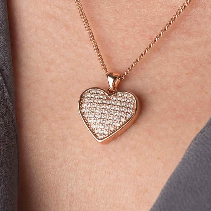 Rose Crystal Ashes Necklace | Ashes Pendant | Featherlings UK